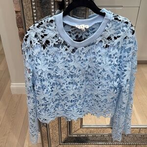 HYFVE Light Blue Lace blouse with short pants set